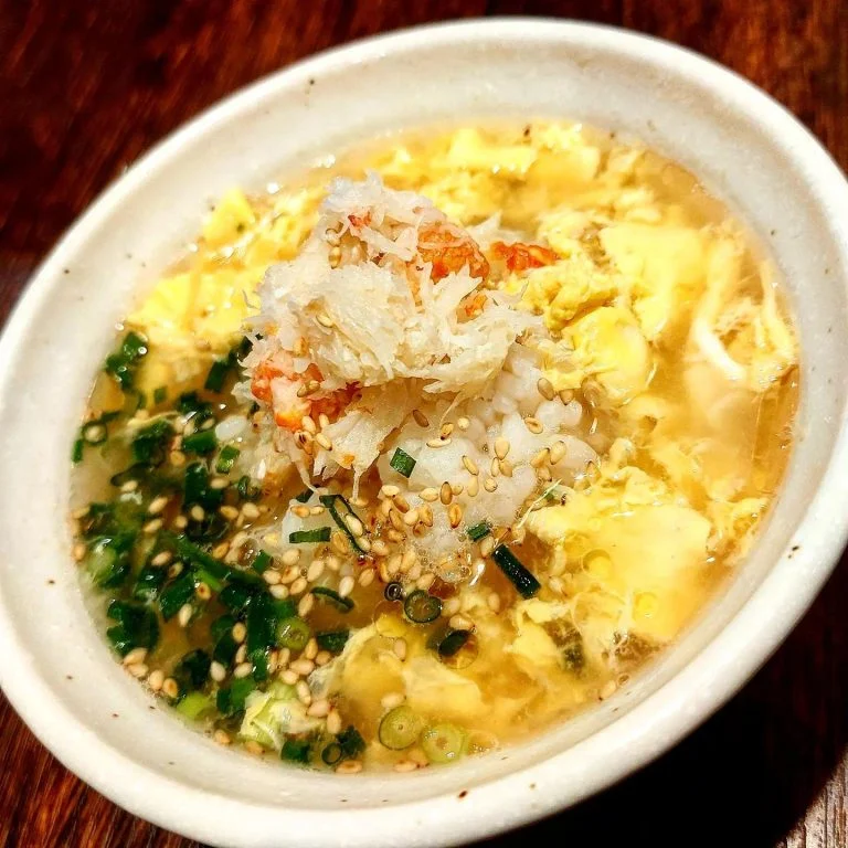 優しさ沁み渡る♡かに玉スープ茶漬け