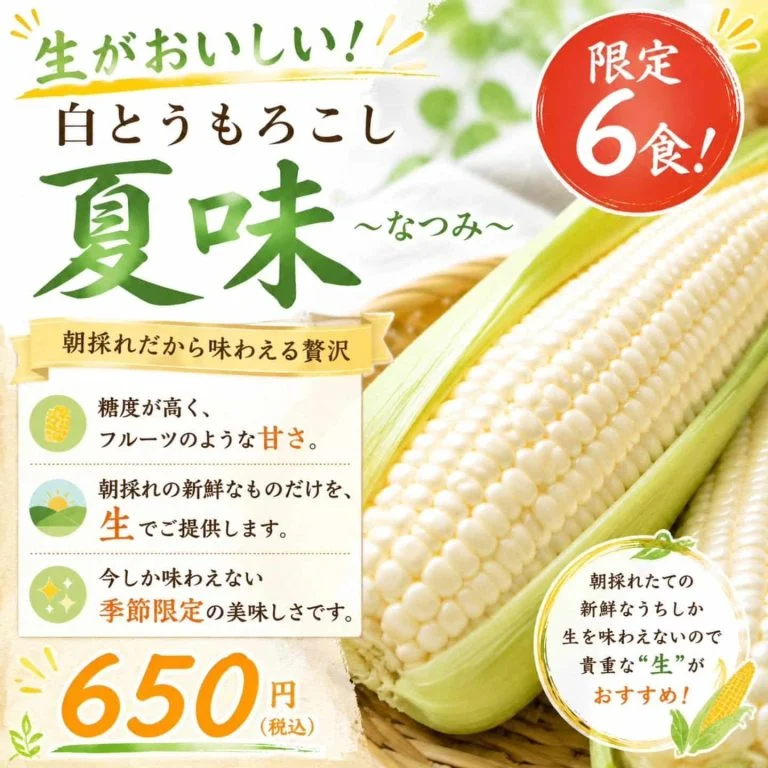 生がおすすめ！白とうもろこし〜夏味〜　蒲田居酒屋/蒲田歓迎会/蒲田貸切/蒲田飲み会/蒲田日本酒/蒲田鮮魚