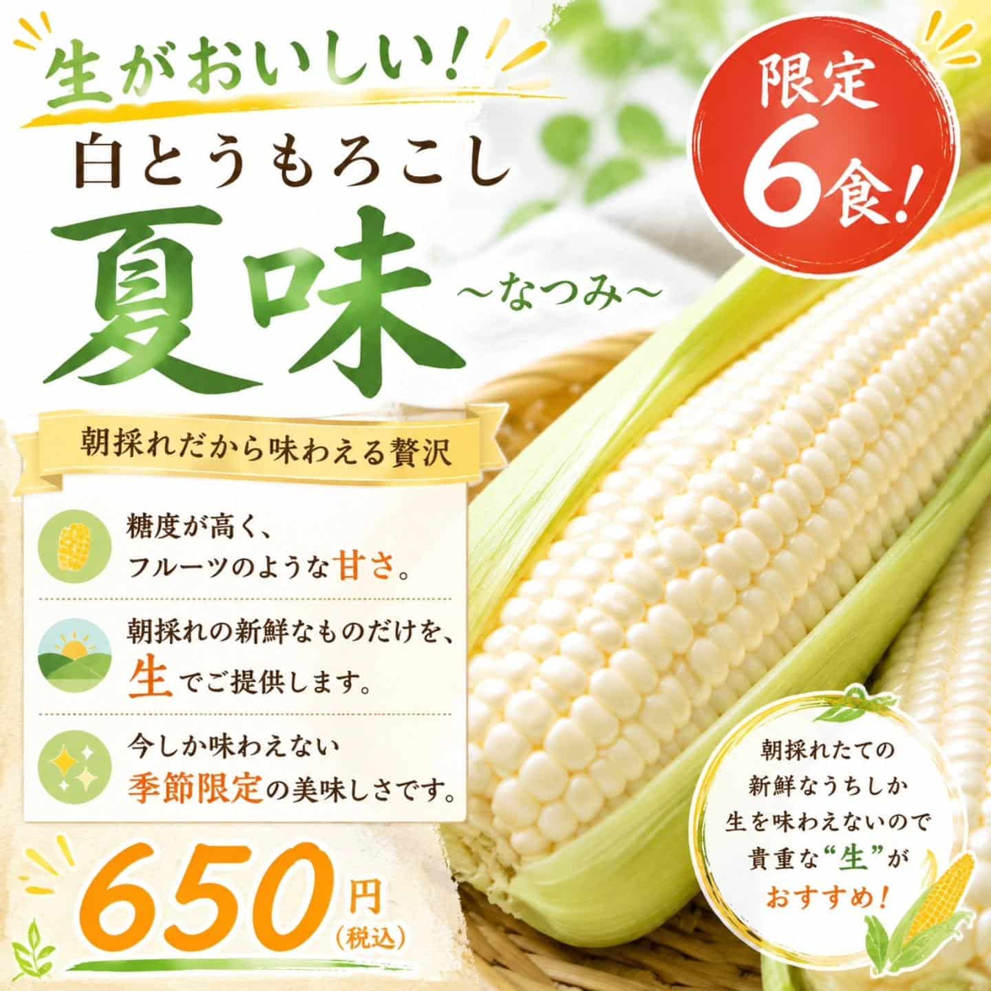 生がおすすめ！白とうもろこし〜夏味〜　蒲田居酒屋/蒲田歓迎会/蒲田貸切/蒲田飲み会/蒲田日本酒/蒲田鮮魚